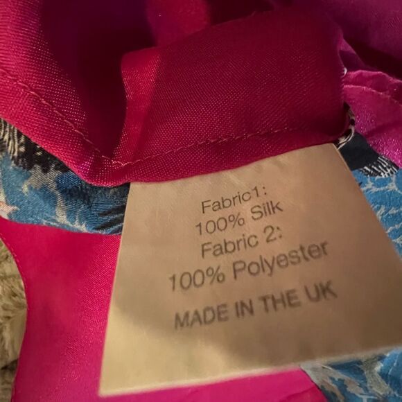 NICOLA DE MAIN Sleeveless Floral Shift Dress Cocktail Wedding Size 8 - Picture 10 of 12